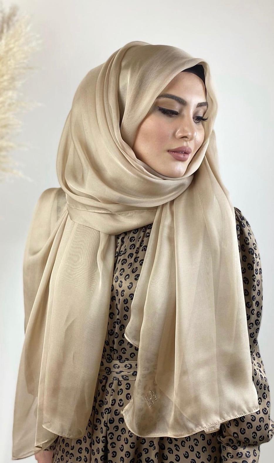 SÜTLÜ KAHVE HAS SAF İPEK ŞAL