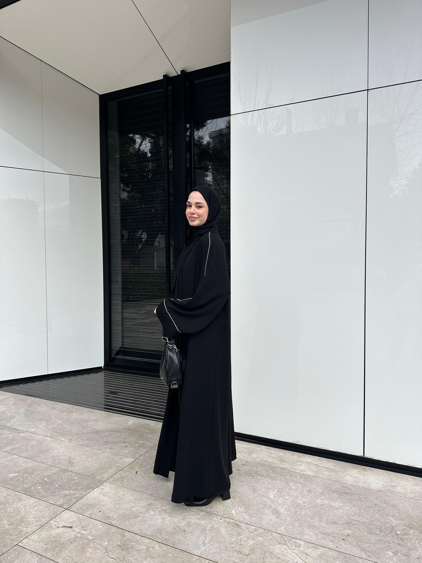 GOLD TAŞLI ABAYA