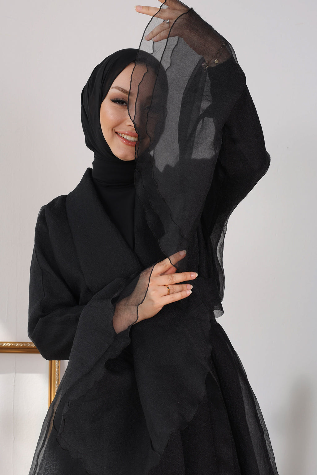BORCELLA SİYAH ABAYA