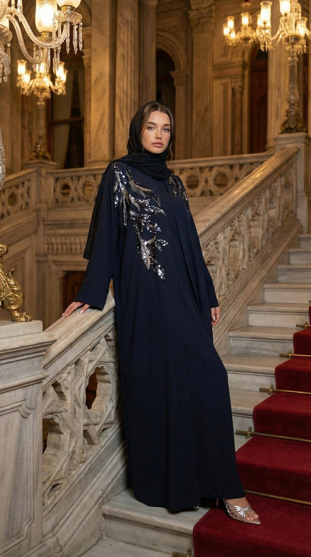 SAFİRA LACİVERT ABAYA
