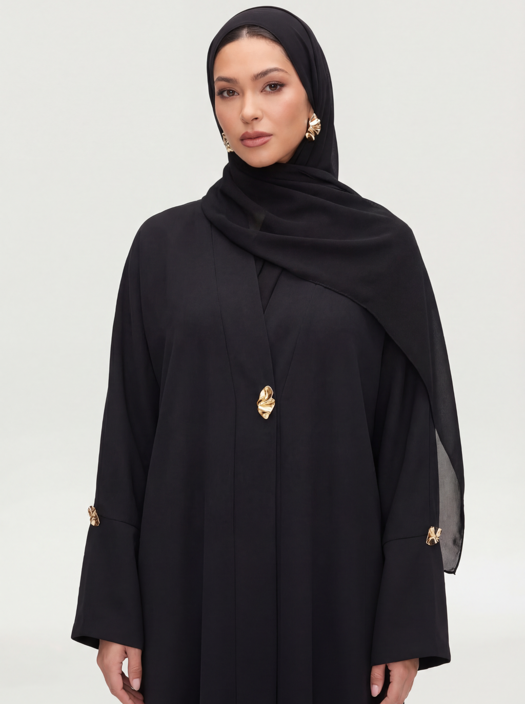 SELİRA SİYAH ABAYA SET