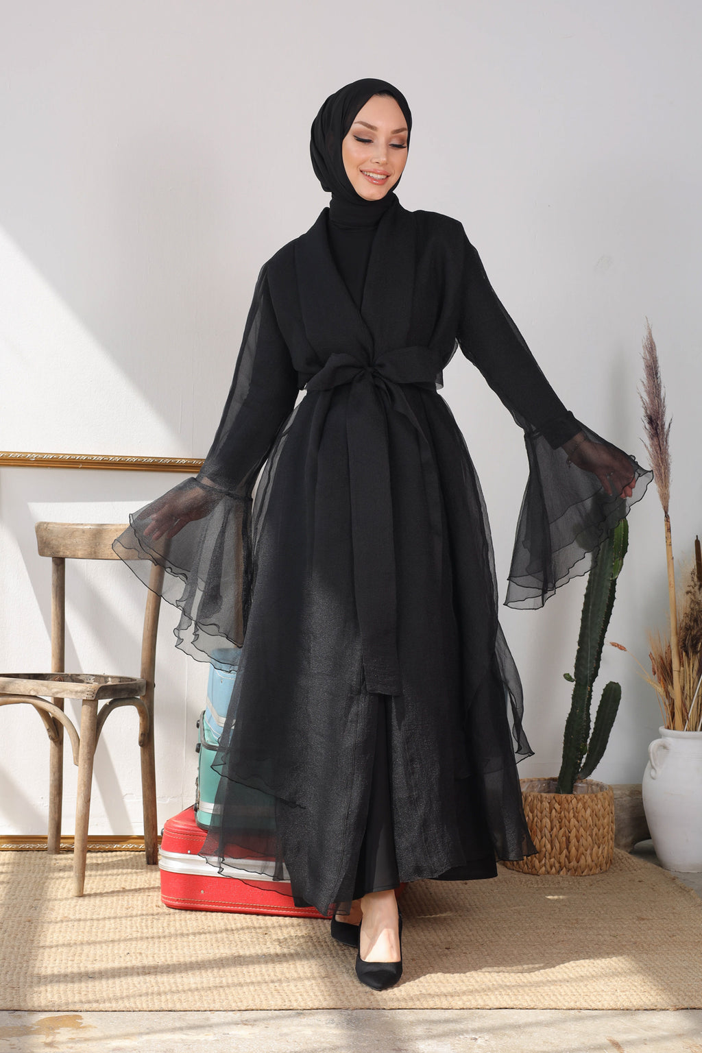 BORCELLA SİYAH ABAYA