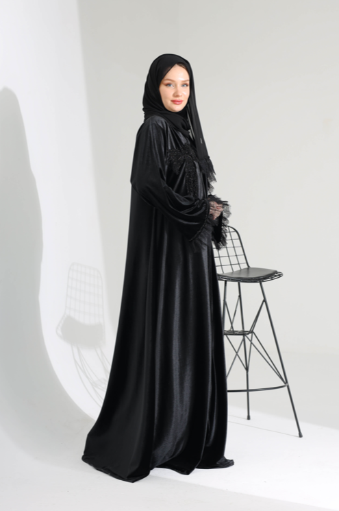 RUWAİS KADİFE ABAYA