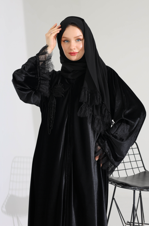 RUWAİS KADİFE ABAYA