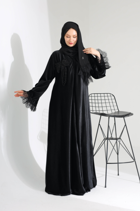 RUWAİS KADİFE ABAYA