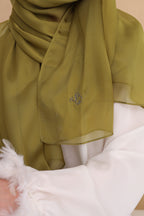 YAĞ YEŞİLİ SAF İPEK ŞAL