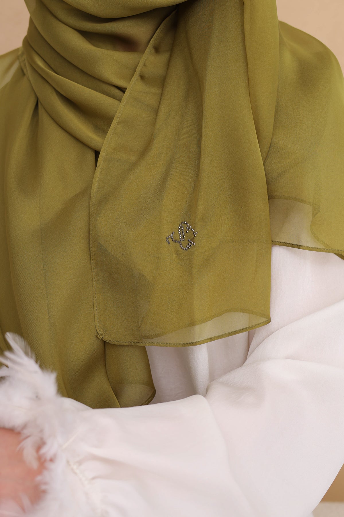 YAĞ YEŞİLİ SAF İPEK ŞAL