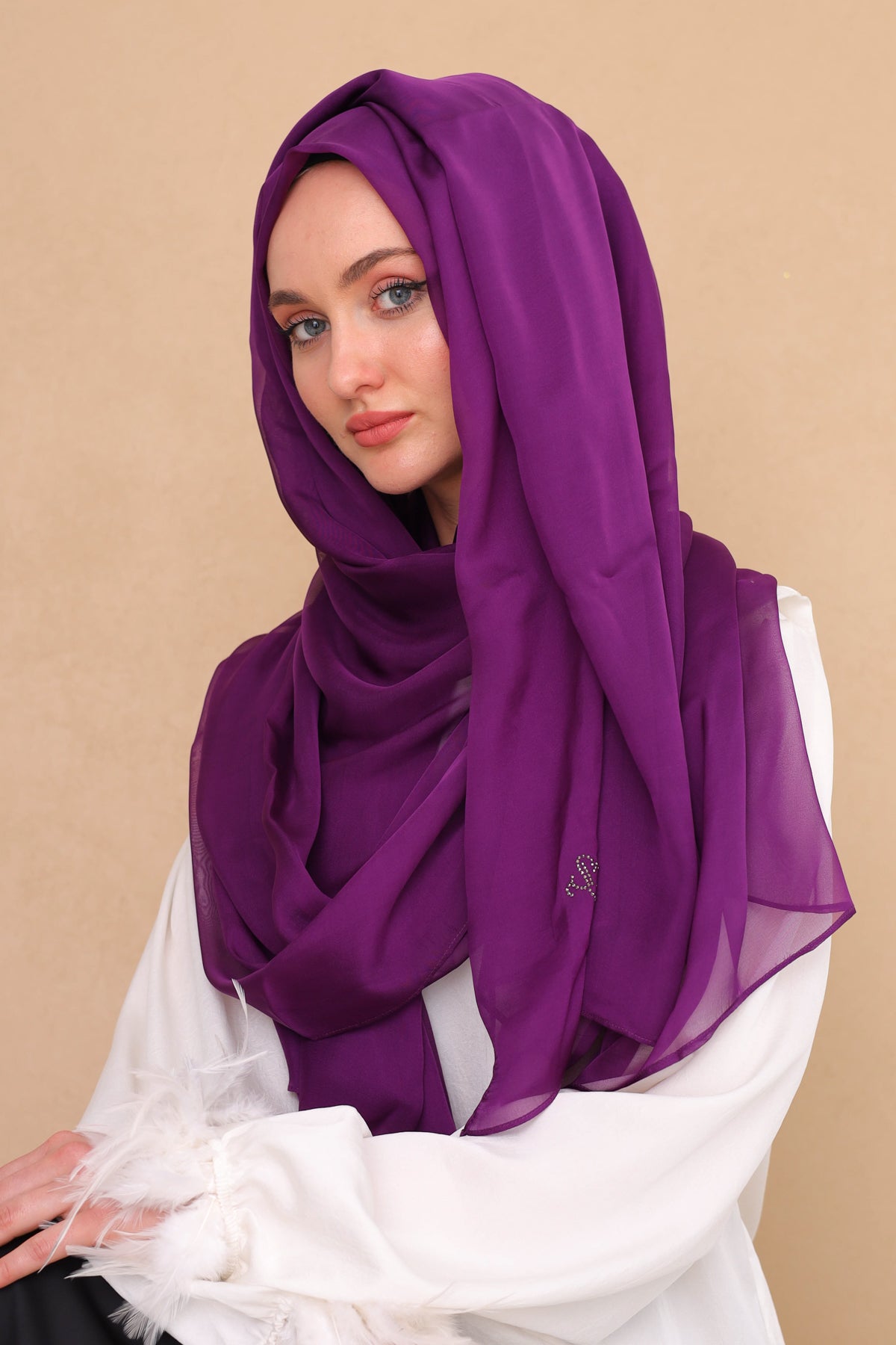 ŞARAP RENGİ SAF İPEK ŞAL