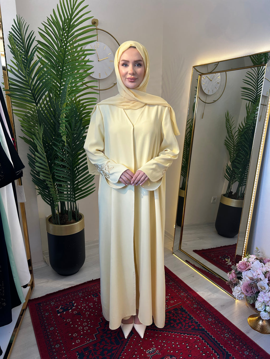 FLOWERS ABAYA SET
