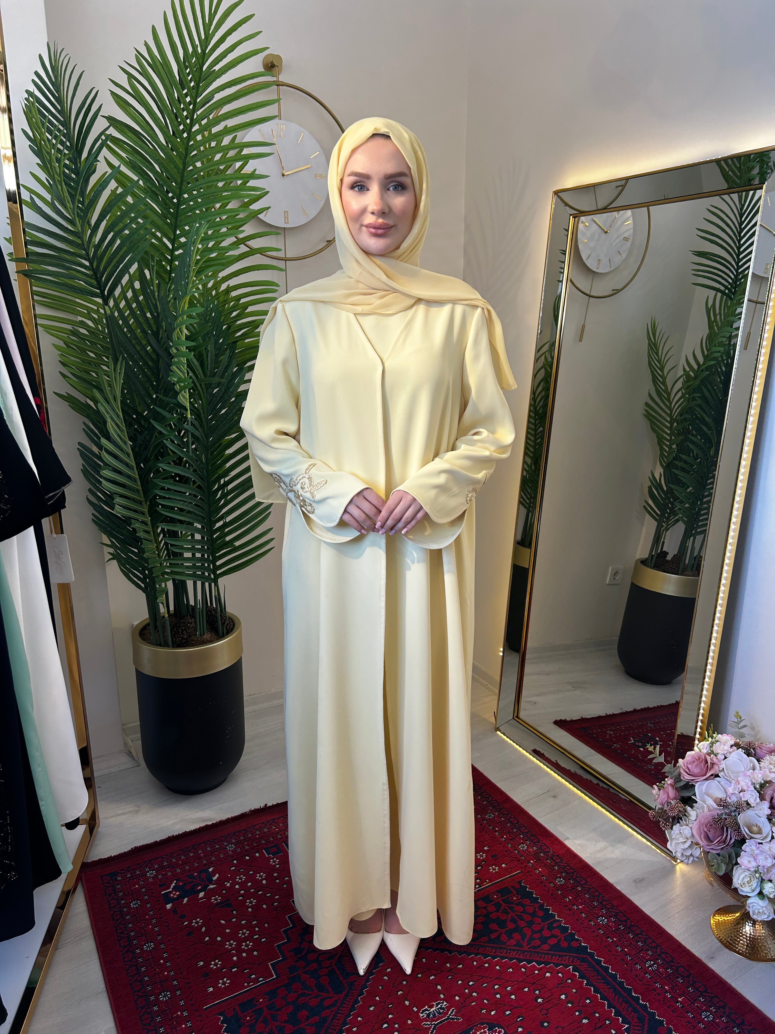 FLOWERS ABAYA SET