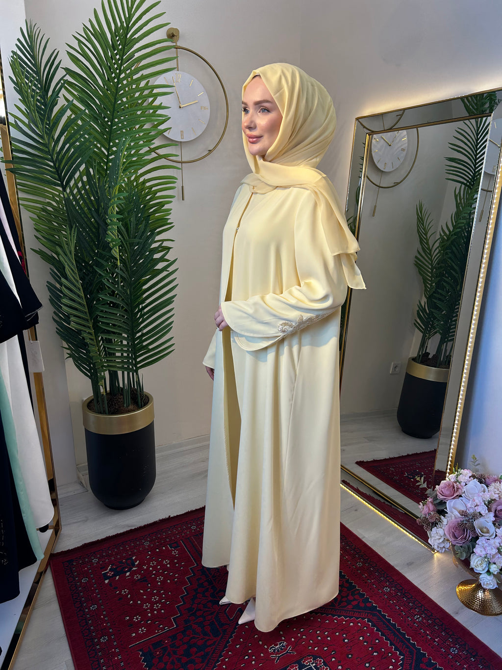 FLOWERS ABAYA SET