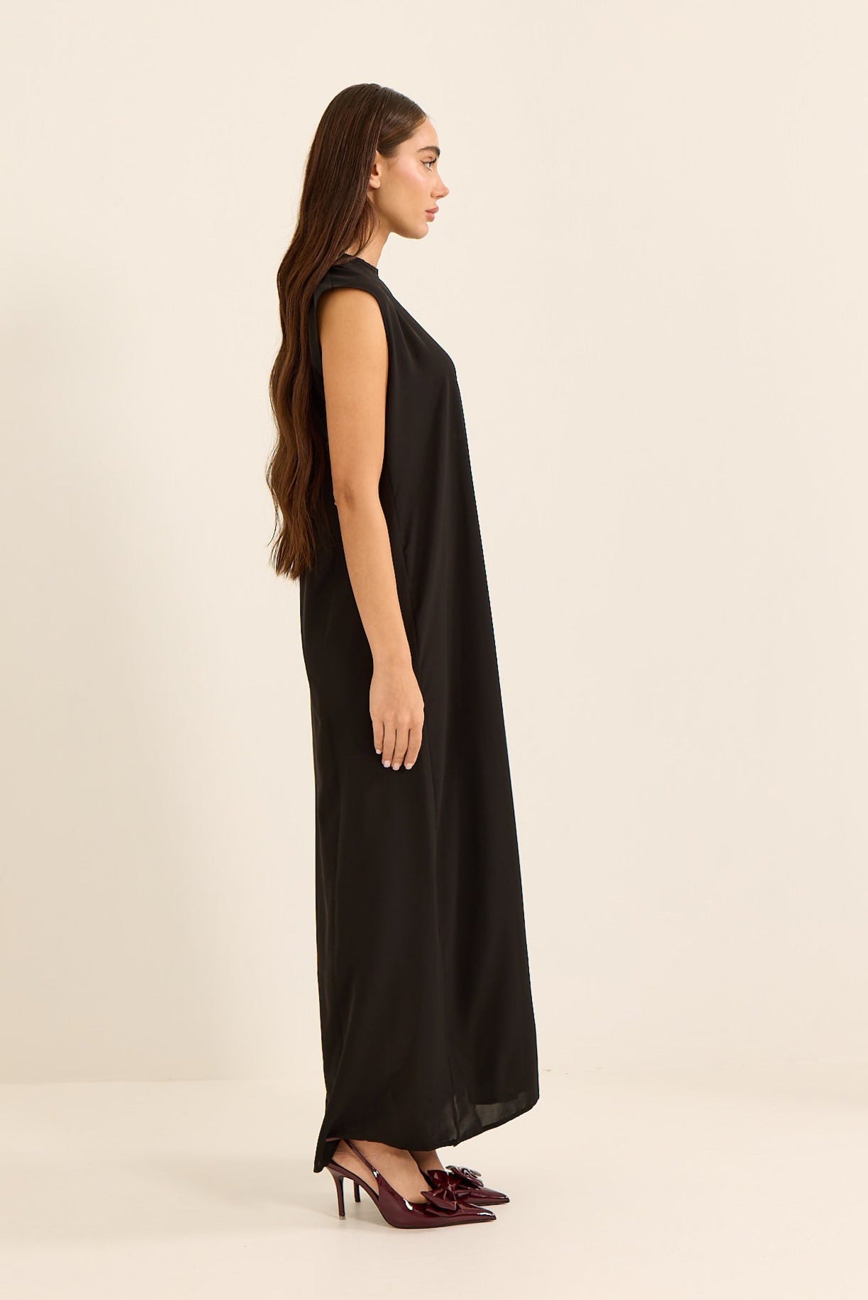 SİYAH DUBAİ İPEĞİ İÇ ELBİSE