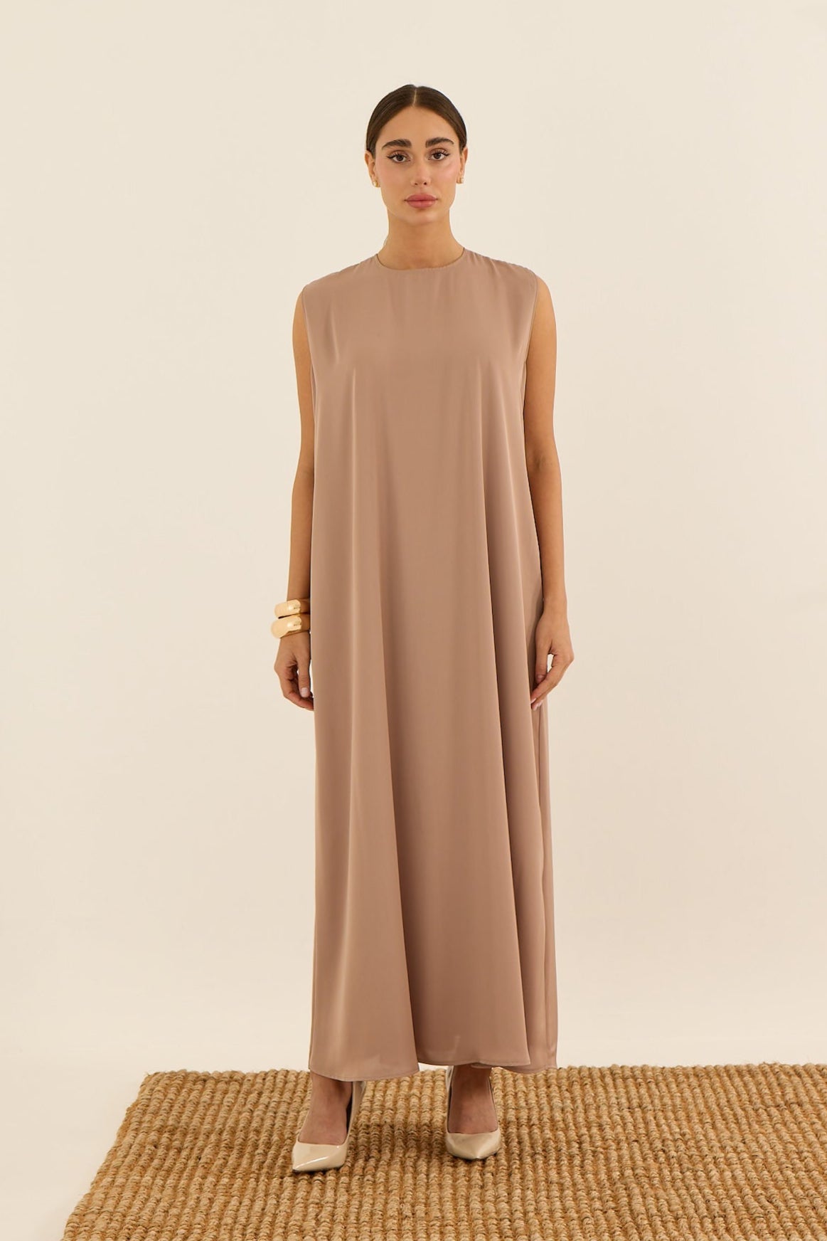 SÜTLÜ KAHVE DUBAİ İPEĞİ İÇ ELBİSE