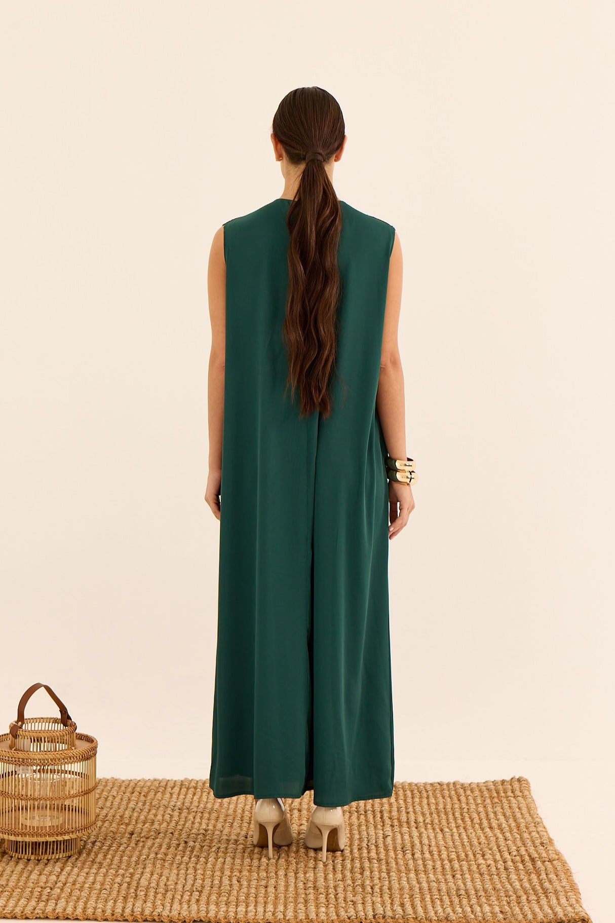 YEŞİL DUBAİ İPEĞİ İÇ ELBİSE