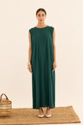 YEŞİL DUBAİ İPEĞİ İÇ ELBİSE