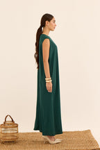 YEŞİL DUBAİ İPEĞİ İÇ ELBİSE