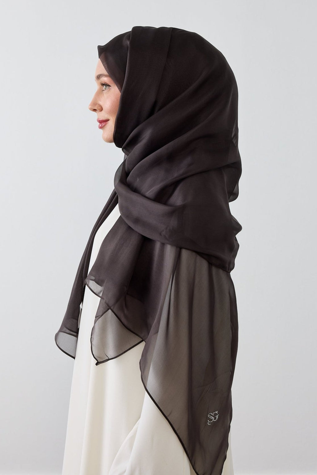 BRONZ SAF İPEK ŞAL