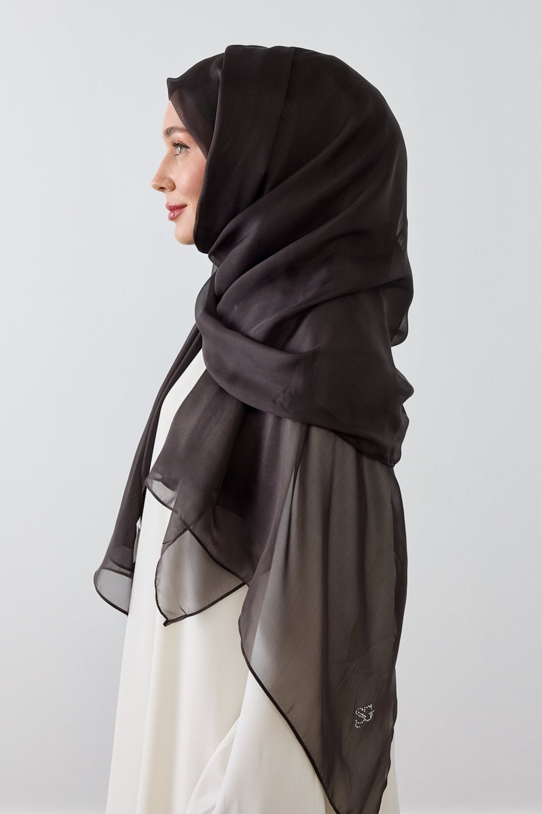 BRONZ SAF İPEK ŞAL