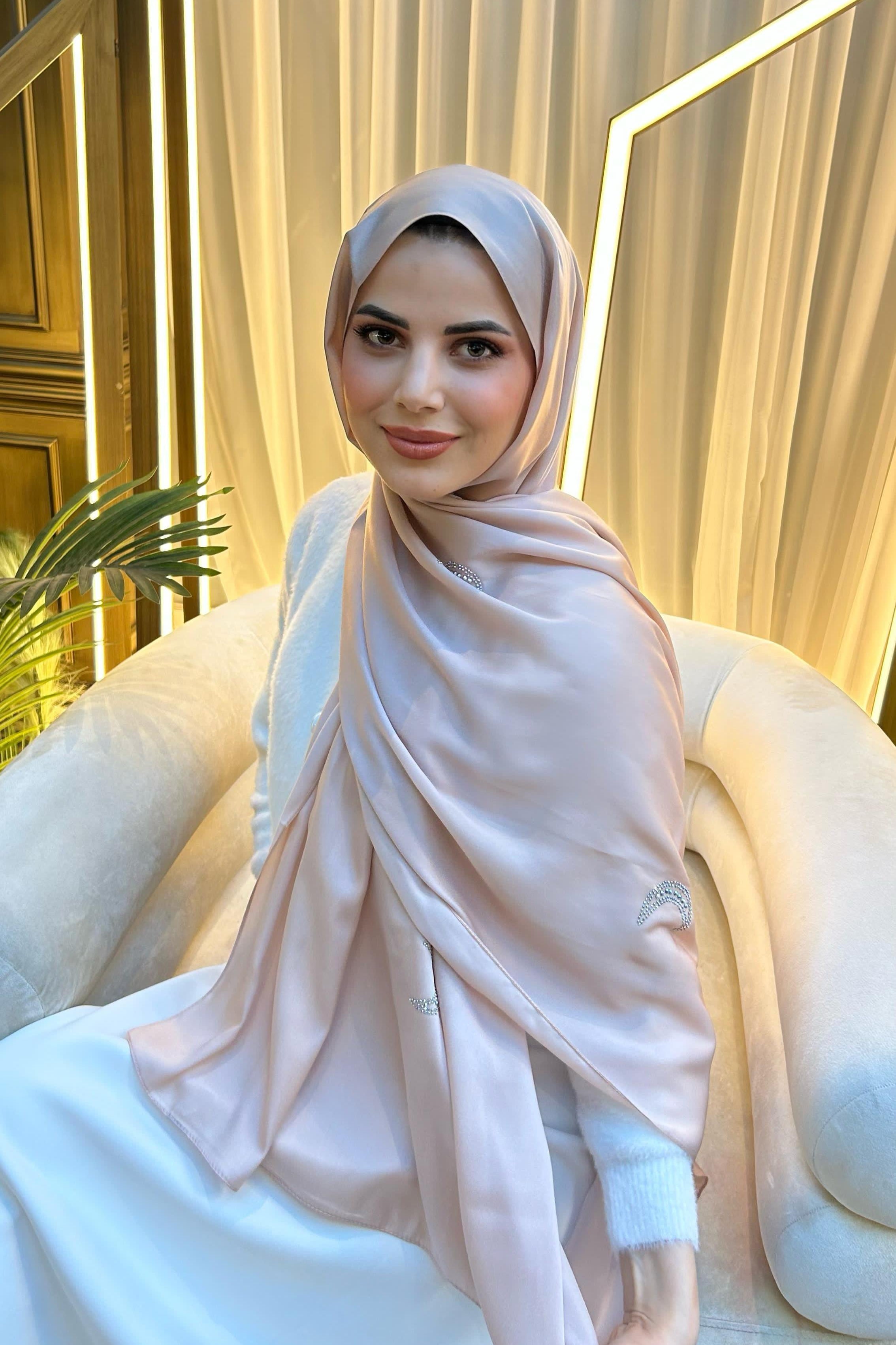 Pudra Ay Taşlı Şal