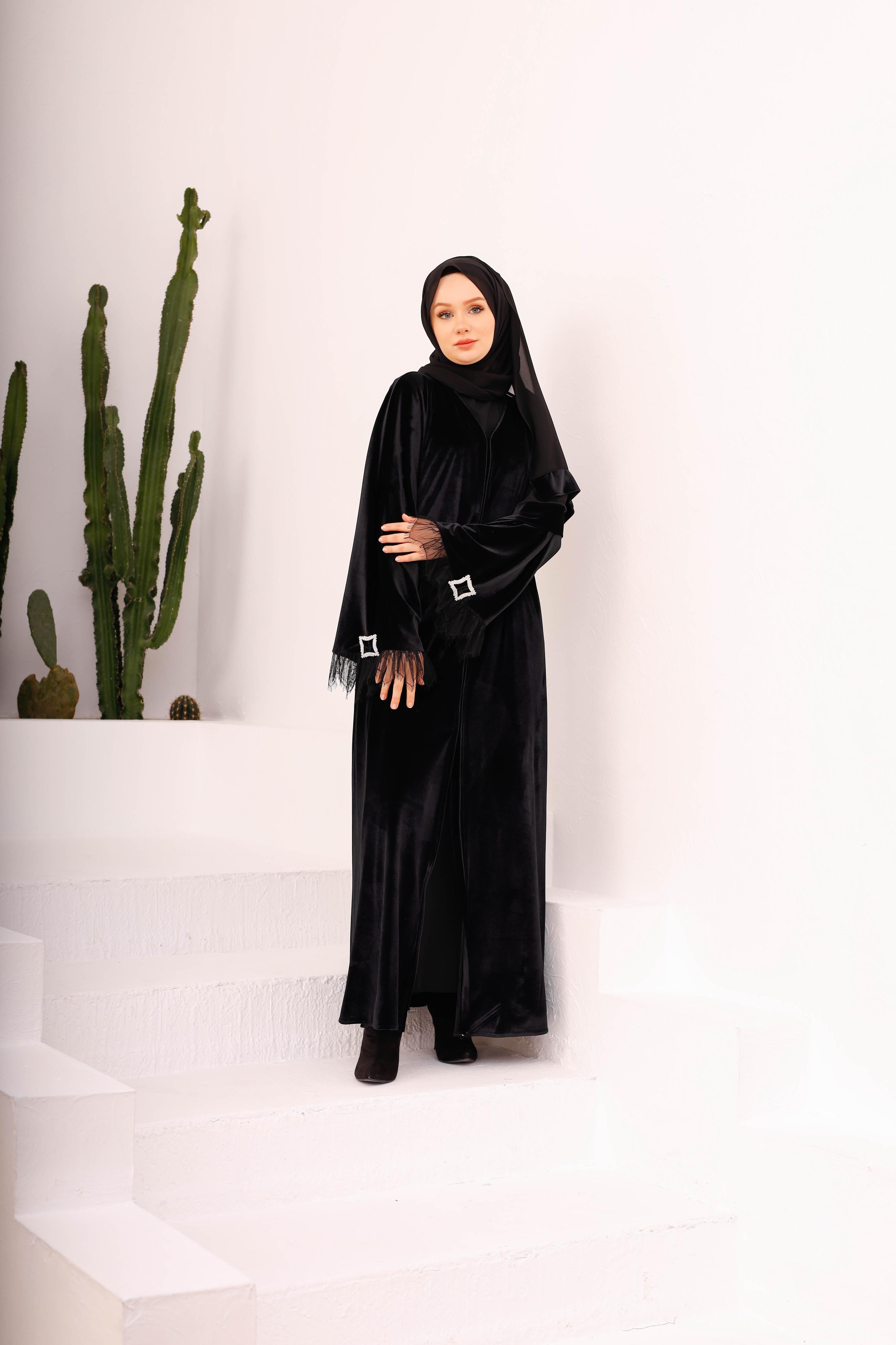 DİAMOND KADİFE ABAYA