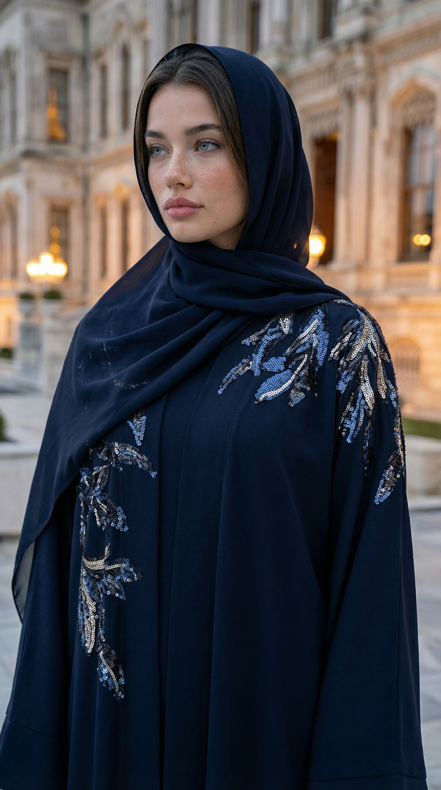 SAFİRA LACİVERT ABAYA