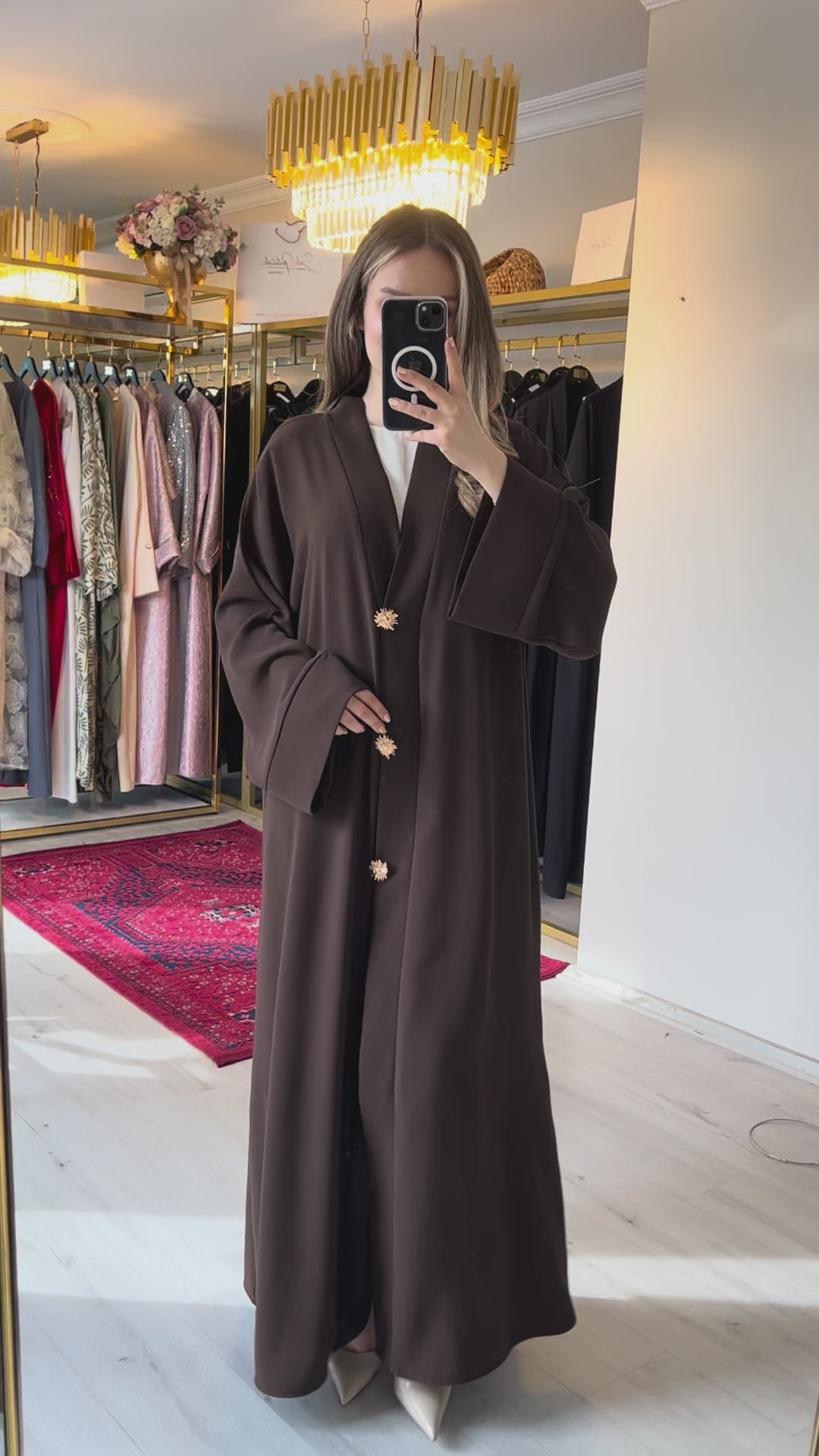 Kahve Shine Abaya
