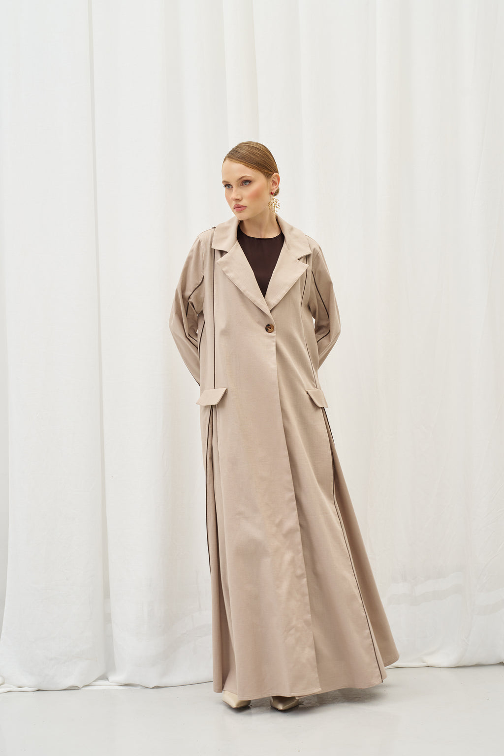 BİYELİ KETEN ABAYA