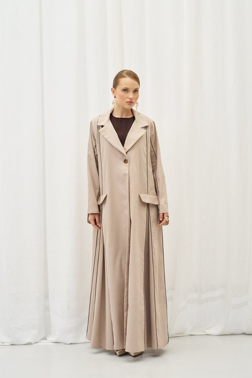 BİYELİ KETEN ABAYA